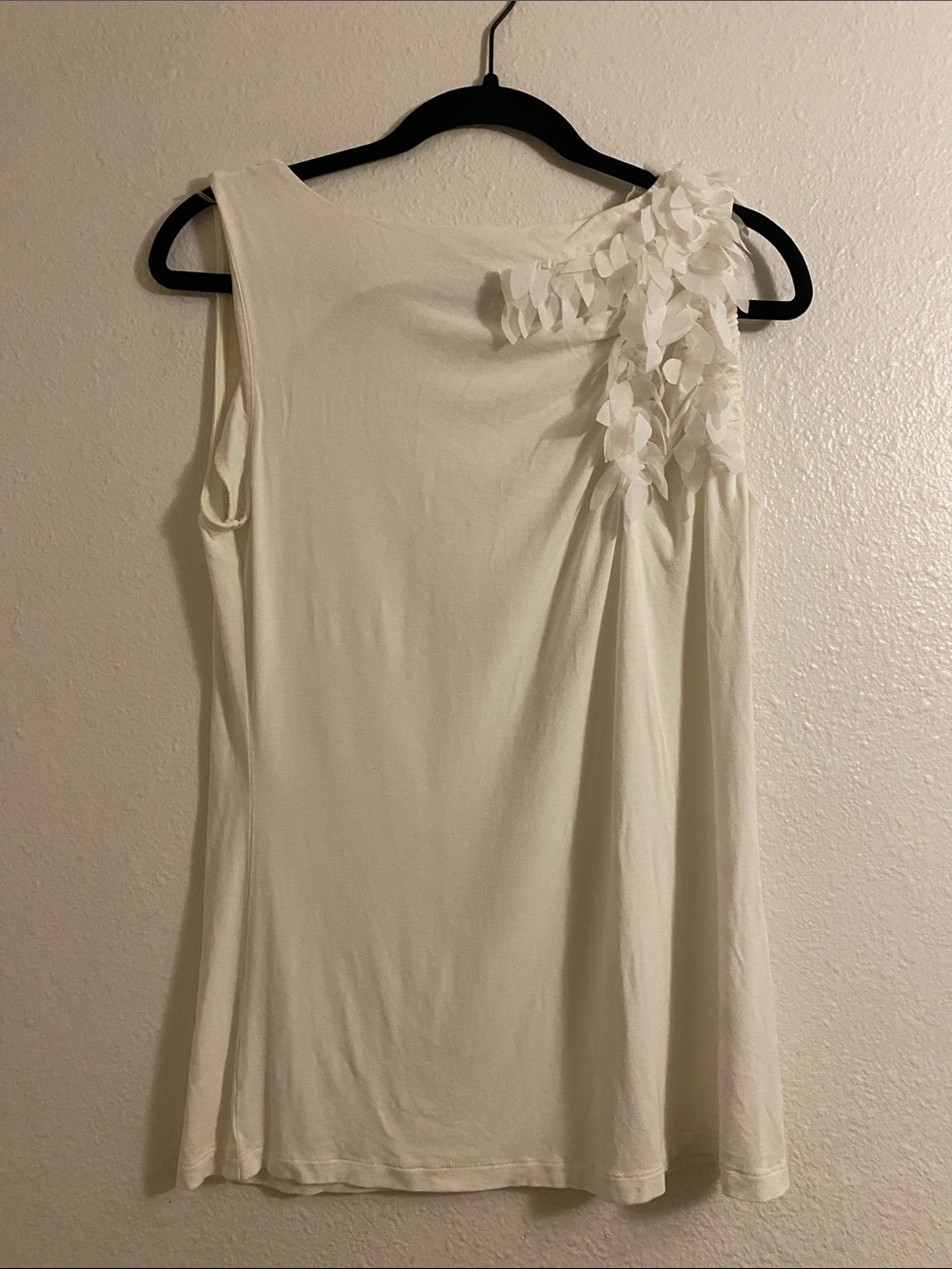 White Top with Floral Petal Detail